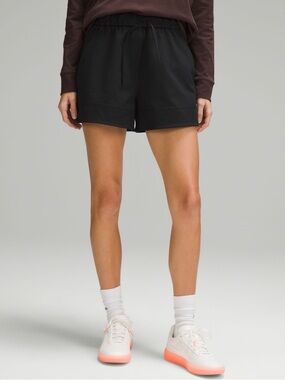 Black Lululemon Cinchable Waist High-Rise Shorts